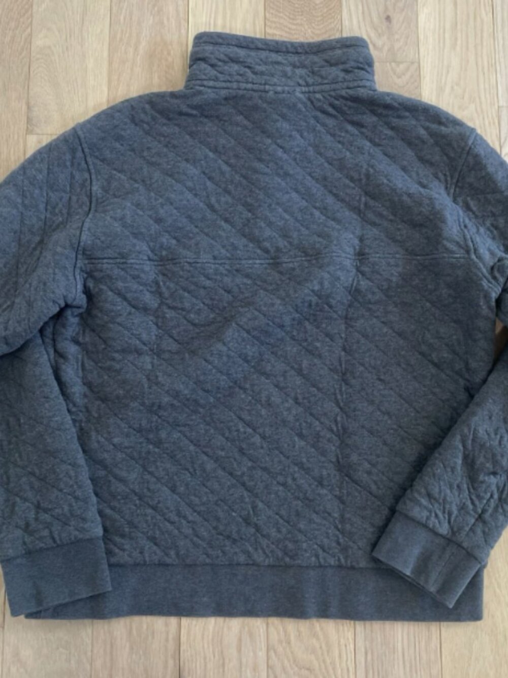 Patagonia Organic Cotton Quilt Snap T Pullover Grey/Blue Mens medium - Picture 2 of 6